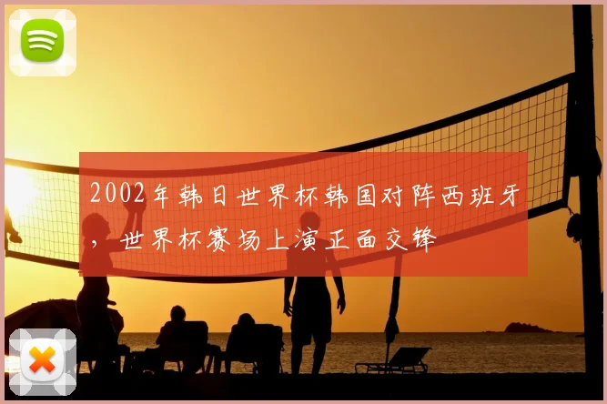 2002年韩日世界杯韩国对阵西班牙,世界杯赛场上演正面交锋