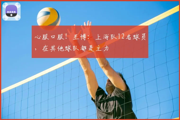 心服口服！王博：上海队12名球员，在其他球队都是主力